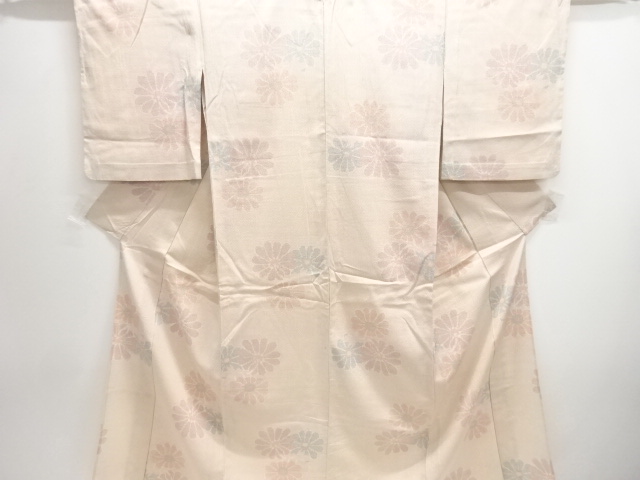 JAPANESE KIMONO / ANTIQUE HITOE KIMONO / SILK / HON-SHIOZAWA / WOVEN KIKU